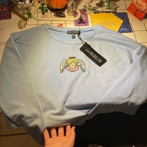 Dollskill current mood, size xs. long sleeve angel crop top💙 new haven’t worn!!